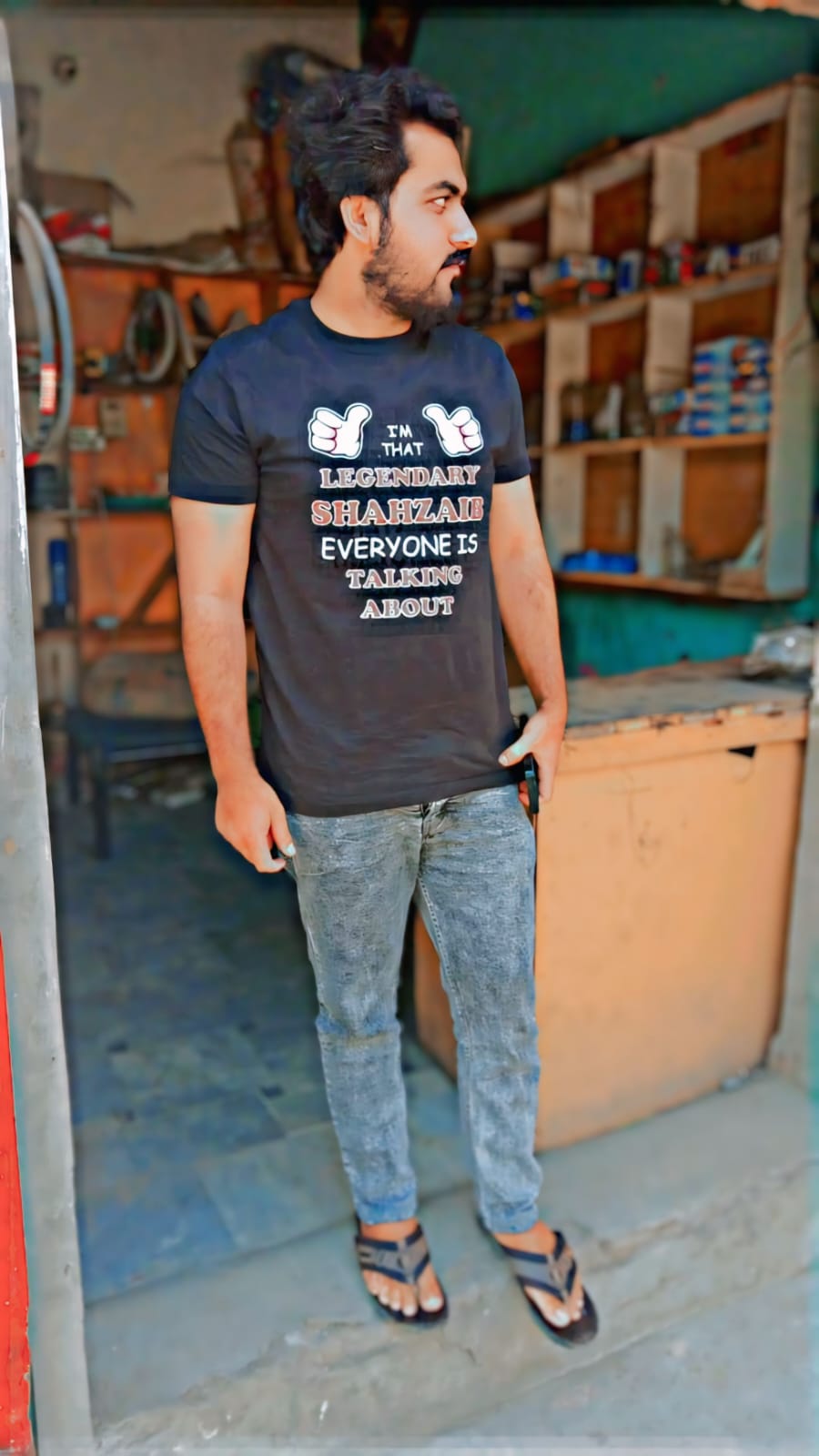 Customer wearing our products